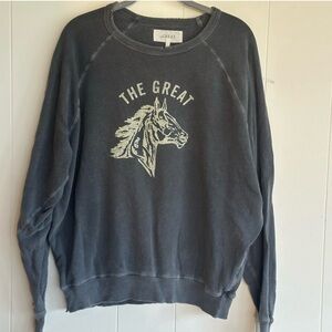 The Great. College sweatshirt bronco design distressed size 1